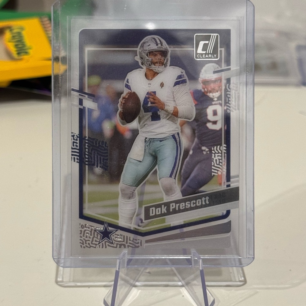 2023 Dak Prescott Panini Clearly Donruss Card. Mint condition. Dallas Cowboys